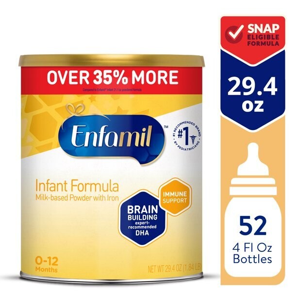 Enfamil Infant Formula - Milk-based Baby Formula with Iron - Powder, 29.4 oz Can