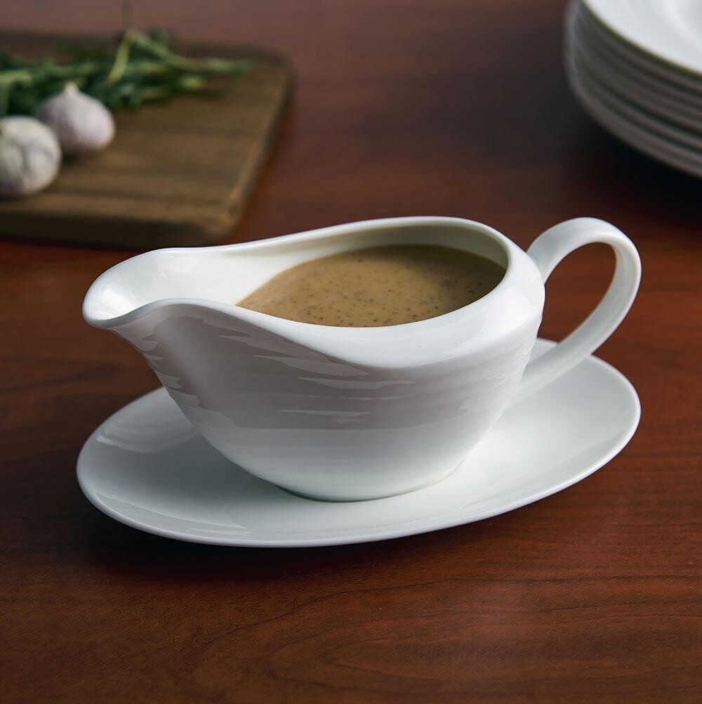 Mikasa®
Swirl Bone Gravy Boat with Stand