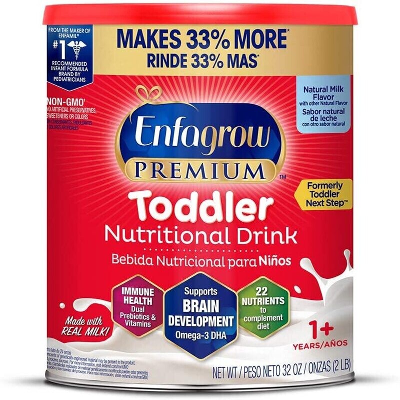 Enfagrow NeuroPro Toddler Nutritional Milk Drink with Omega-3 and DHA, Natural Milk, Powder Can (36.6 oz.)