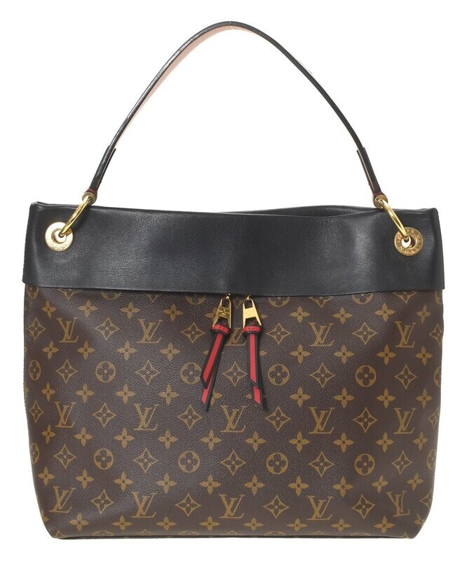 Vintage Brown Monogram Tuileries Canvas Hobo Handbag