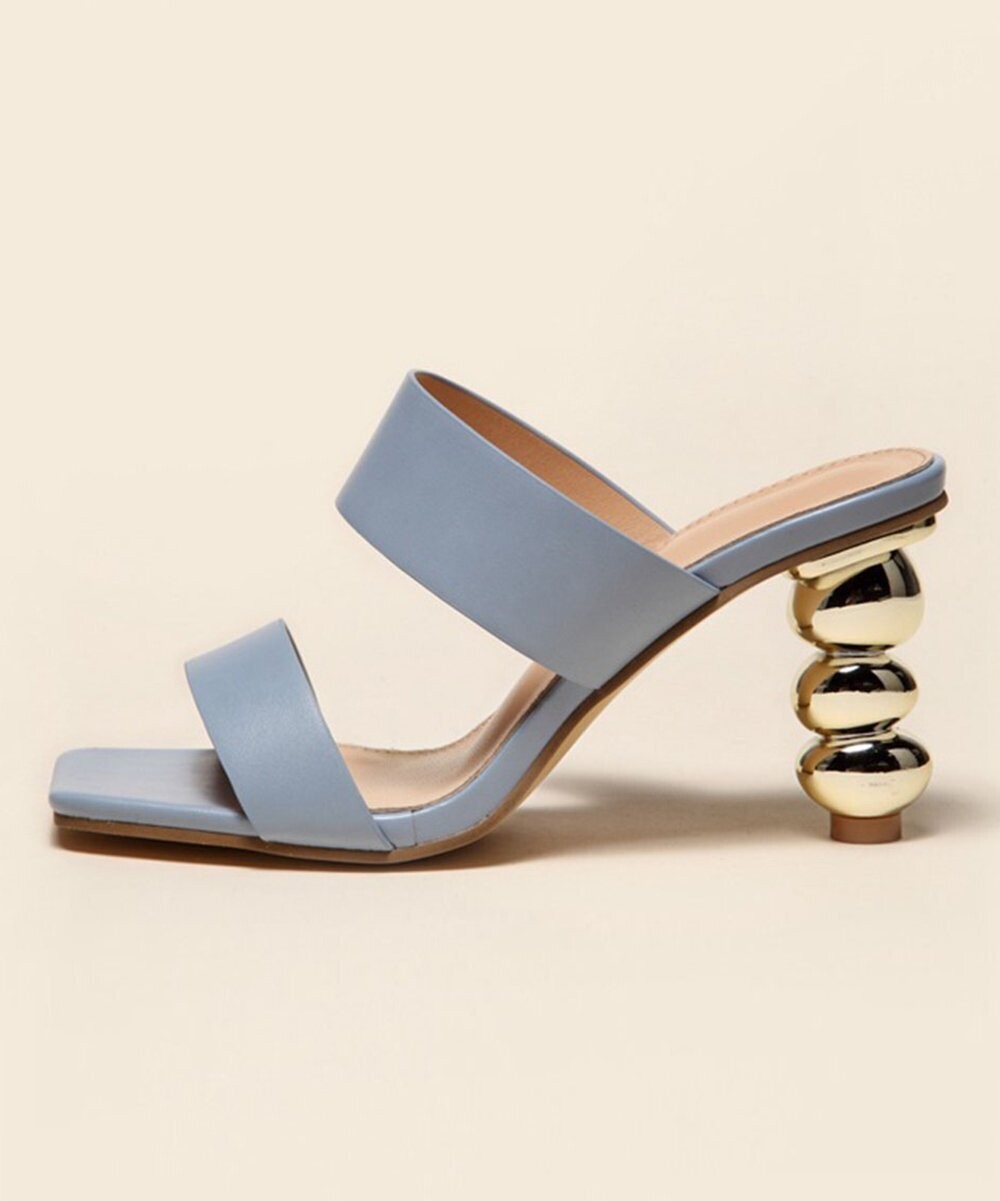 Double Tack Heal Sandal, Color: Lite Blue