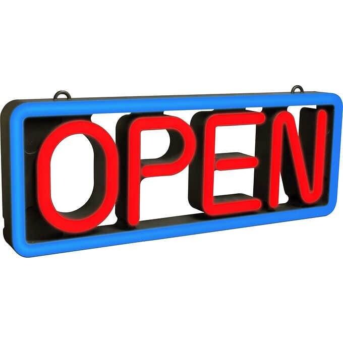 Pro-Lite LED Open Sign, Multicolor, 22"L x 8.25"H