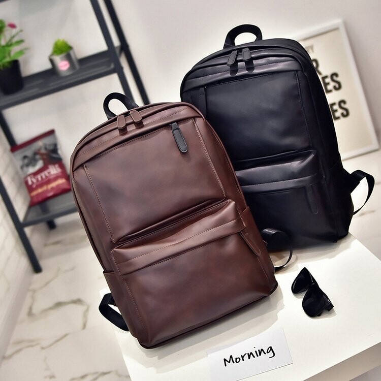 Men's Travel Bag Travel Backpack Pu Backpack Male Leisure Sports