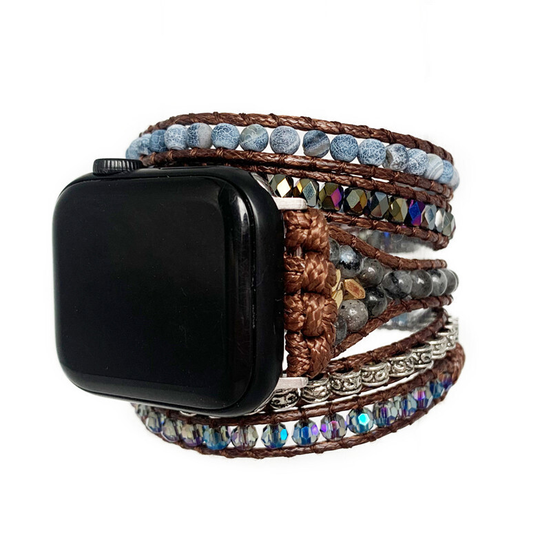 Foreign Trade Explosion Model 5-layer Winding Suitable For Apple Watch Strap Bracelet, Color: 42-45mm