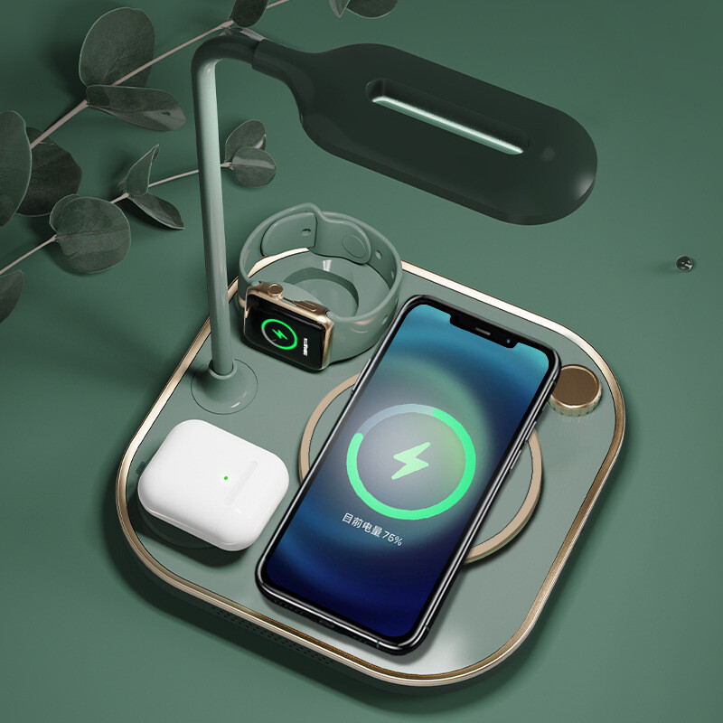 Four-in-one Magnetic Wireless Charger 15w Fast Charge Suitable For Apple Mobile Phone Multi-function Three-in-one Wireless Charger Four-in-one Magnetic Wireless Charger 15w Fast Charge Suitable For Apple Mobile Phone Multi-function Three-in-one Wireless Charger