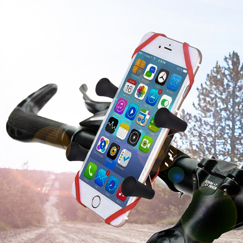 Bicycle Mobile Phone Holder Silicone Strap Mountain Takeaway Iron Riding