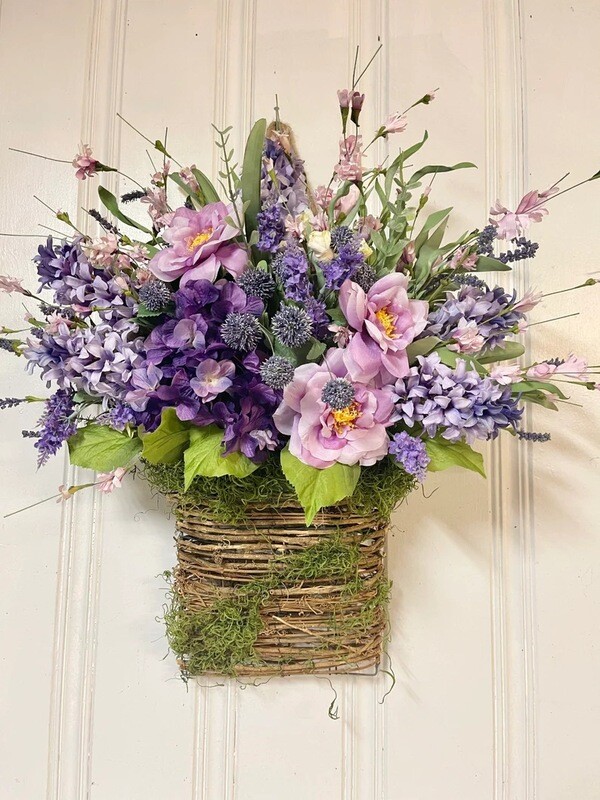 Lavender Basket Garland Mother's Day Garland Gift For Mom
