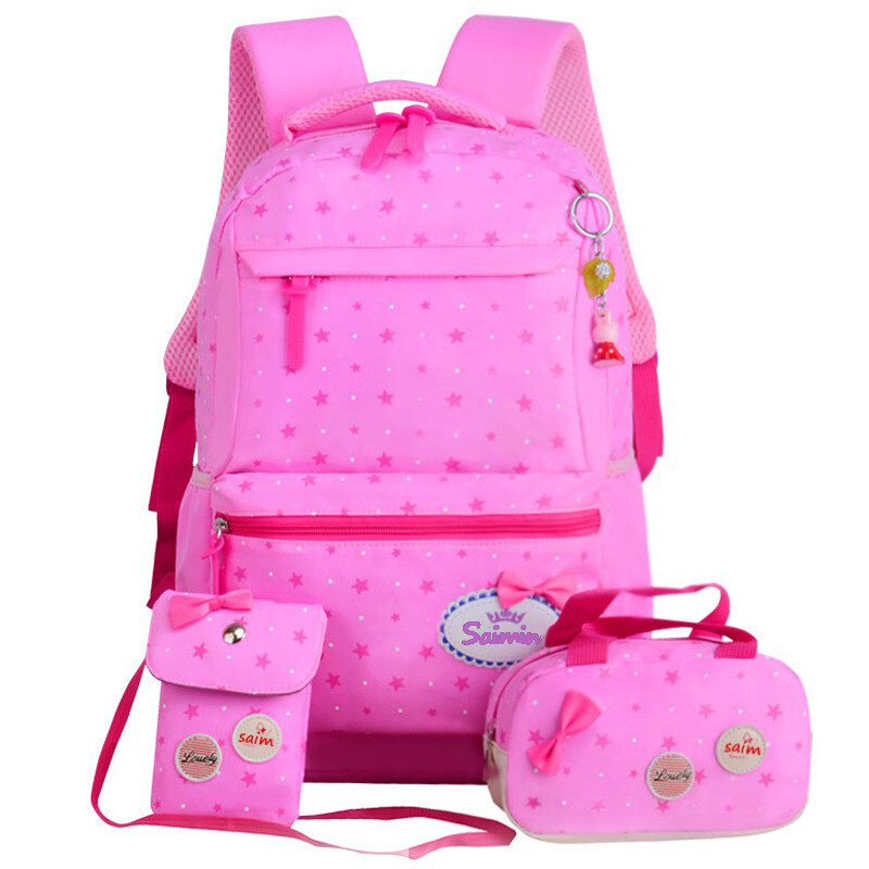 children's schoolbag lovely girl, three pieces children's schoolbag lovely girl, three pieces