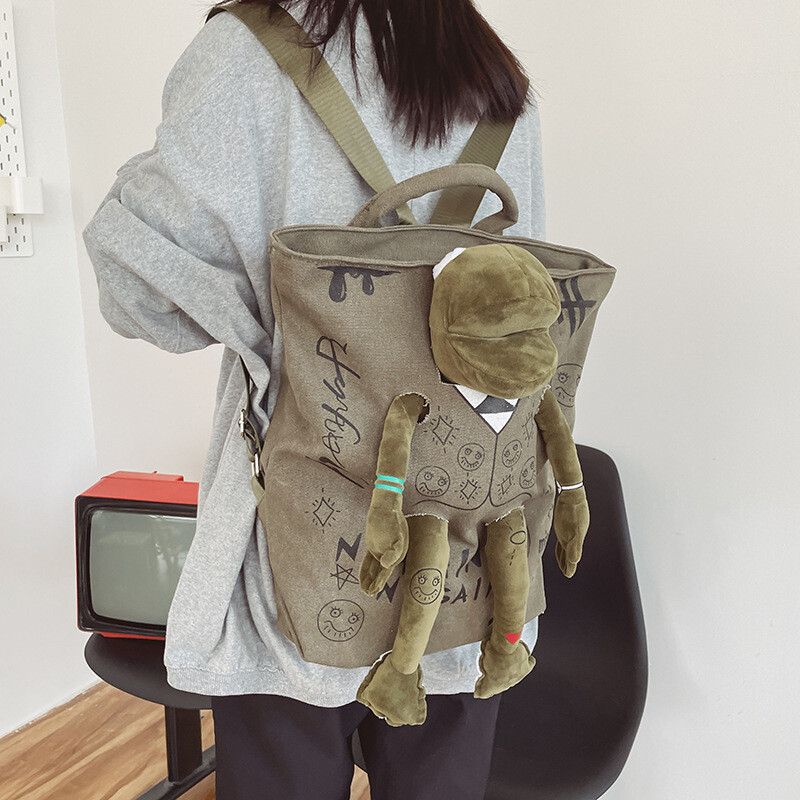 Cartoon Big Doll Schoolbag Handbag Backpack Female 2023 Cartoon Big Doll Schoolbag Handbag Backpack Female 2023