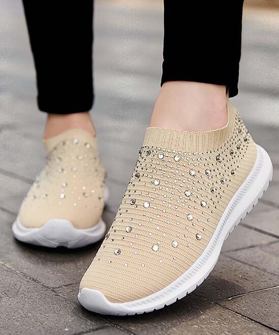Rhinestone Sock Sneaker - Women