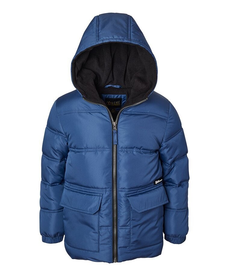 Hooded Puffer Coat - Toddler & Boys Hooded Puffer Coat - Toddler & Boys, Color: Delft Blue