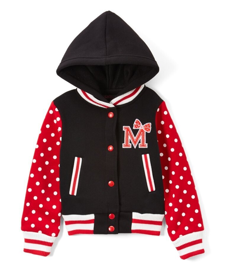 Red Polka-Dot 'M' Varsity Jacket - Toddler & Girls