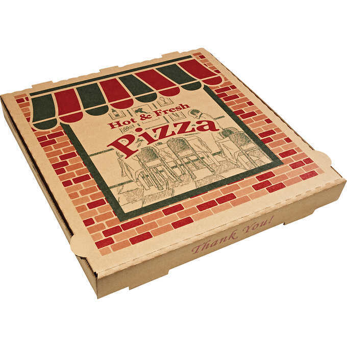Arvco Printed Pizza Box, 12'', Kraft, 50 ct Arvco Printed Pizza Box, 12'', Kraft, 50 ct
