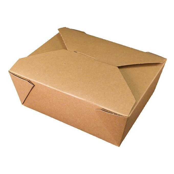 Fold-Pak Bio-Plus Earth Take Out Box, Size #8, Kraft, 300 ct