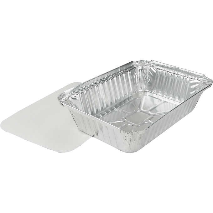Durable Packaging Foil Oblong Pan with Lid, 2-1/4 lb, 250 ct Durable Packaging Foil Oblong Pan with Lid, 2-1/4 lb, 250 ct