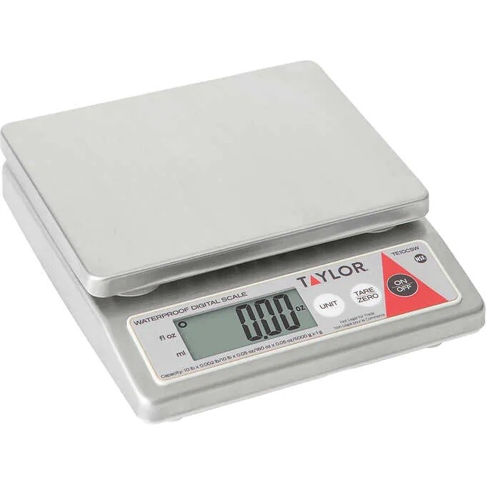 Taylor Compact Digital Scale, 5-7/8"L x 6-5/8"W x 1-1/2"H