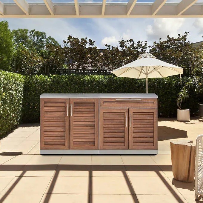 NewAge Products Grove Stainless Steel 3-piece Outdoor Kitchen NewAge Products Grove Stainless Steel 3-piece Outdoor Kitchen