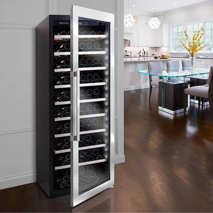 Vinotheque 288 Bottle, Free Standing, Stainless Steel Wine Cellar by Wine Enthusiast