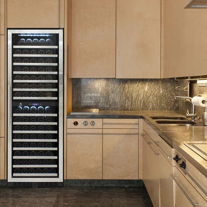 Vinotemp 155-Bottle Wine Cooler with Dual Zone Cooling
