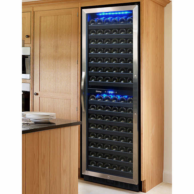 Vinotemp 155-Bottle Wine Cooler with Dynamic Dual Zone Cooling and Embraco Compressor
