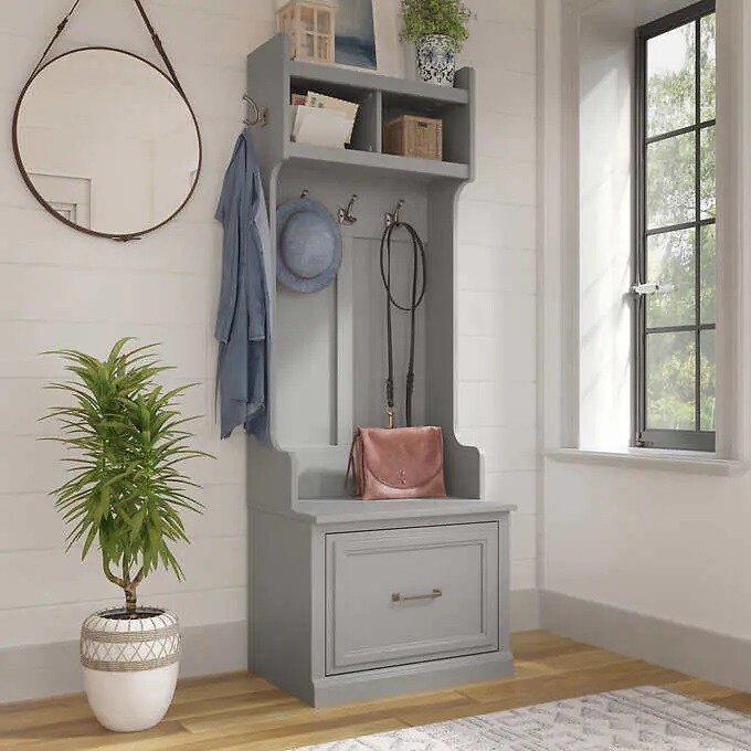Woodland Storage Bench and Hall Tree 3 Hook