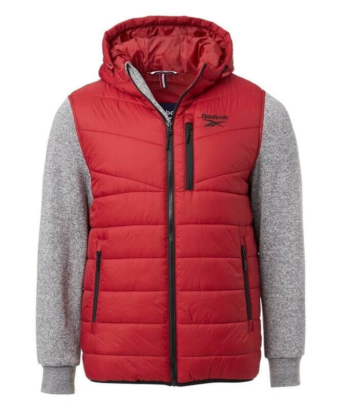 Hooded Puff-Vest Zip-Up Jacket - Men