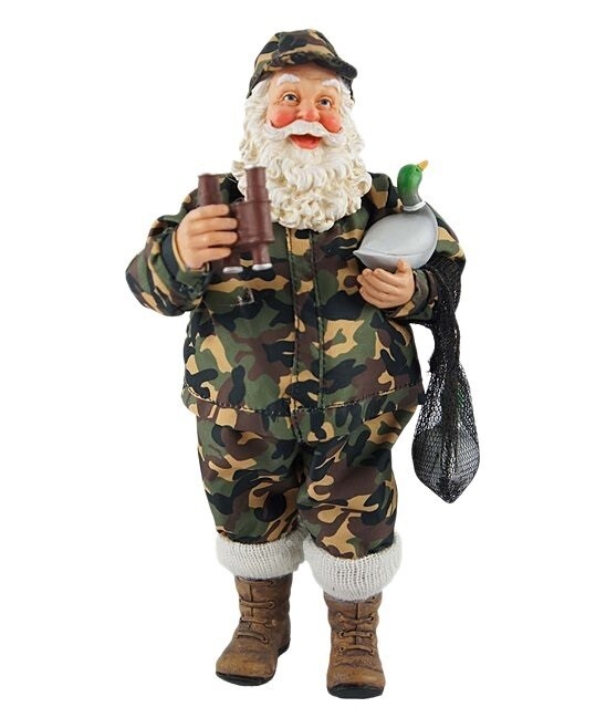 Duck Hunter Santa Claus Figurine