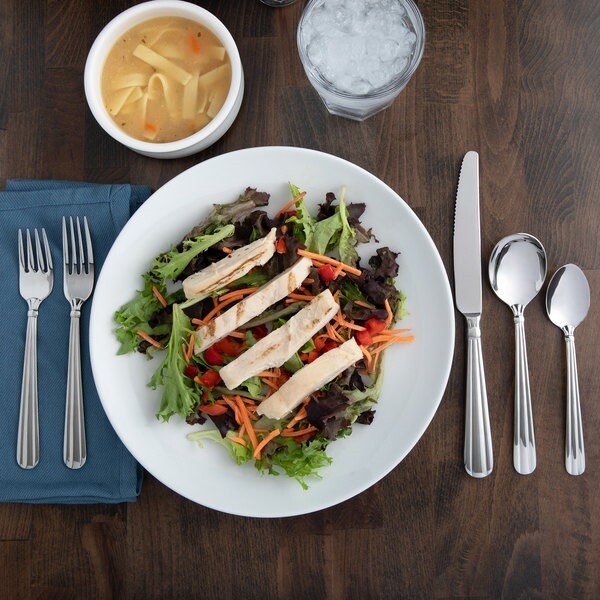 Acopa Harmony 18/8 Stainless Steel Extra Heavy Weight Flatware Set with Service for 12 - 60/Pack Acopa Harmony 18/8 Stainless Steel Extra Heavy Weight Flatware Set with Service for 12 - 60/Pack