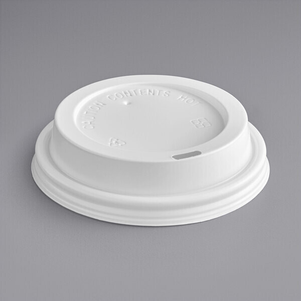 Choice 8 oz. Squat to 24 oz. White Hot Paper Cup Travel Lid - 1000/Case