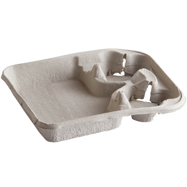 Huhtamaki Chinet 20974 StrongHolder 2 Cup Carrier with Tray - 400/Case Huhtamaki Chinet 20974 StrongHolder 2 Cup Carrier with Tray - 400/Case