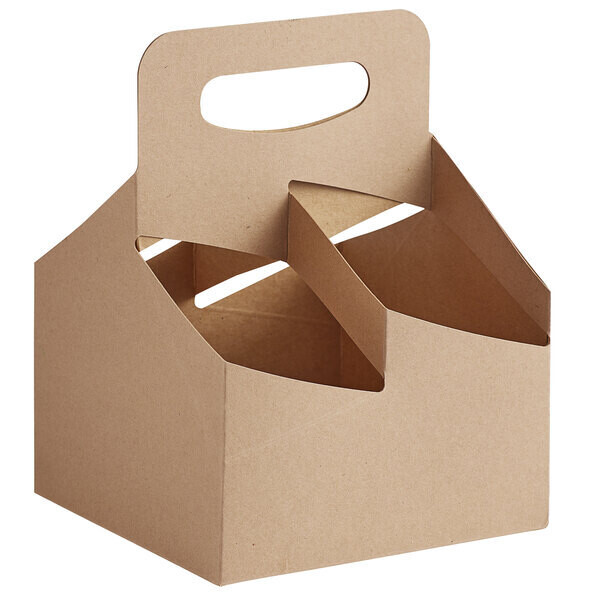 Choice 4 Cup Handled 16-32 oz. Drink Carrier - 200/Case Choice 4 Cup Handled 16-32 oz. Drink Carrier - 200/Case