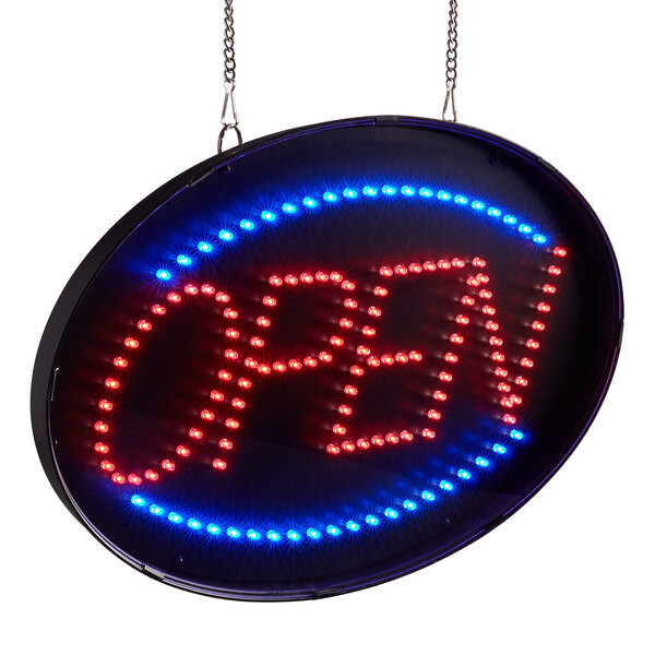 Choice 23 Choice 23" x 13" LED Oval Open Sign with Two Display Modes