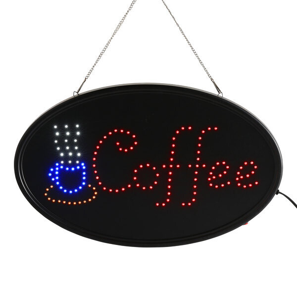 Choice 23" x 13" LED Oval Coffee Sign with Two Display Modes