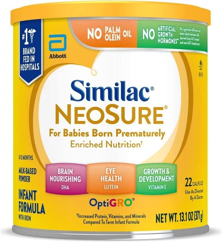 Similac NeoSure Premature Post-Discharge Infant Formula, Powder Baby Formula, 13.1-oz Can