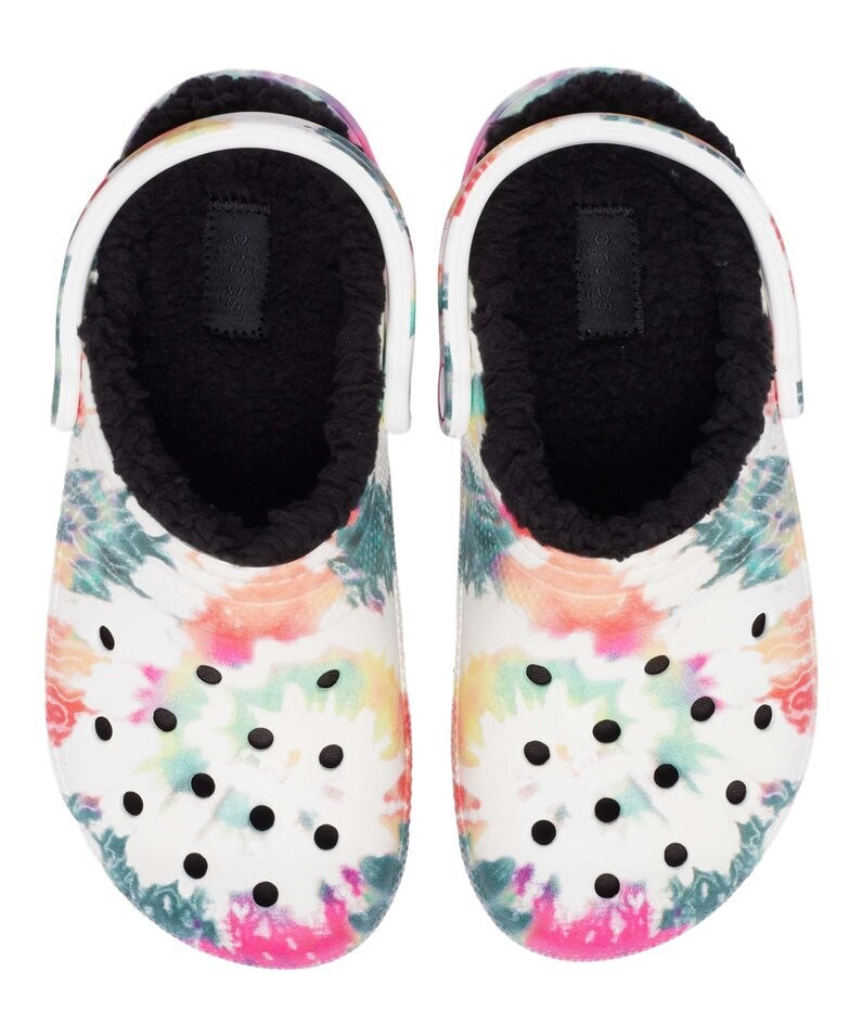 Black & Orange Tie-Dye Classic Lined Clog - Adult Black & Orange Tie-Dye Classic Lined Clog - Adult