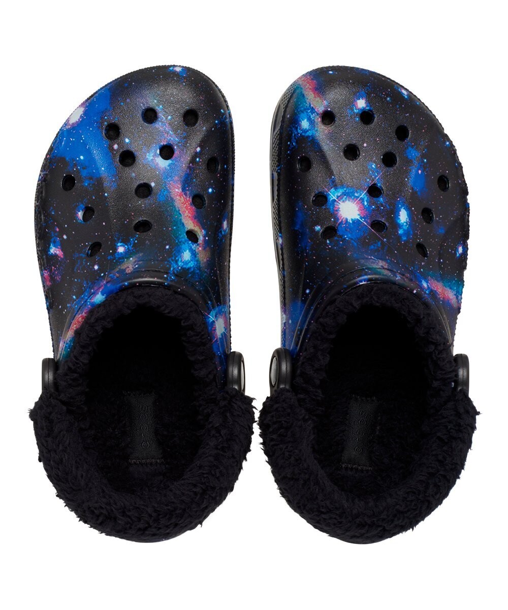 Crocs | Black & Blue Ba ya Lined Fuzzy-Strap Graphic Clog - Adult Crocs | Black & Blue Ba ya Lined Fuzzy-Strap Graphic Clog - Adult
