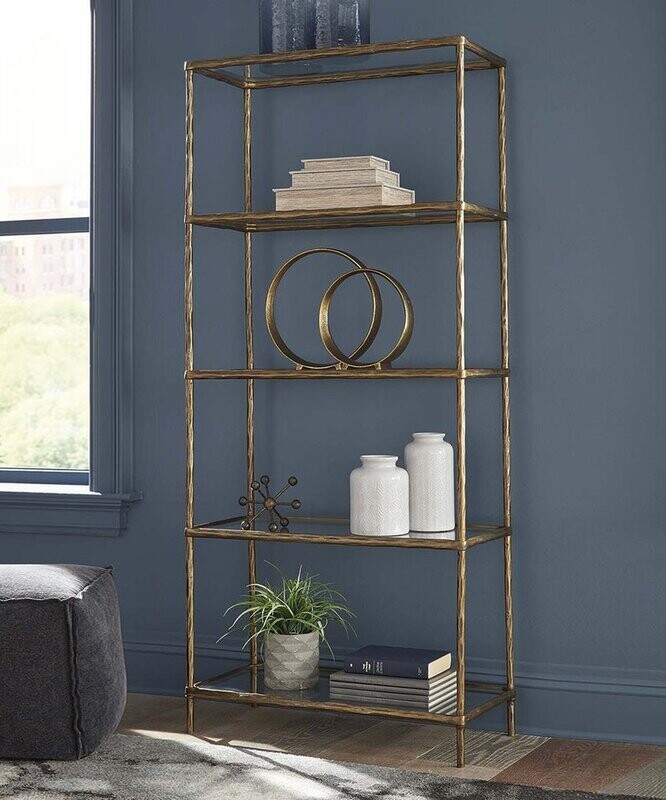 Antiqued Brass Finish Ryan-dale Bookcase