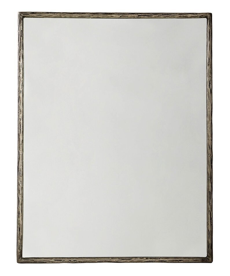 Antiqued Pewter-Finish Ryan-dale Rectangle Accent Mirror
