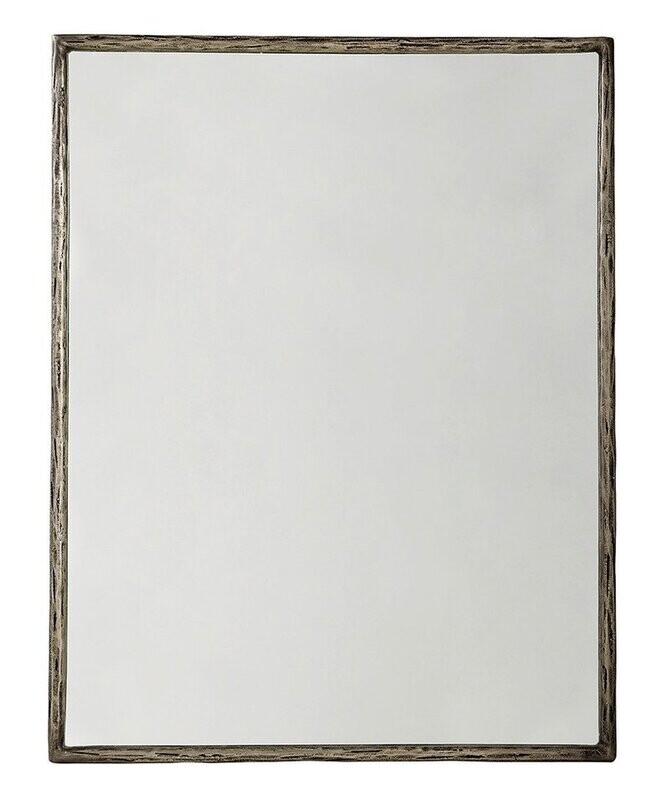 Antiqued Pewter-Finish Ryan-dale Rectangle Accent Mirror