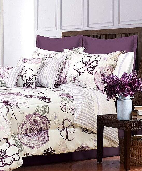 Safdie & Co. Inc. | Purple Angelica Seven-Piece Comforter Set