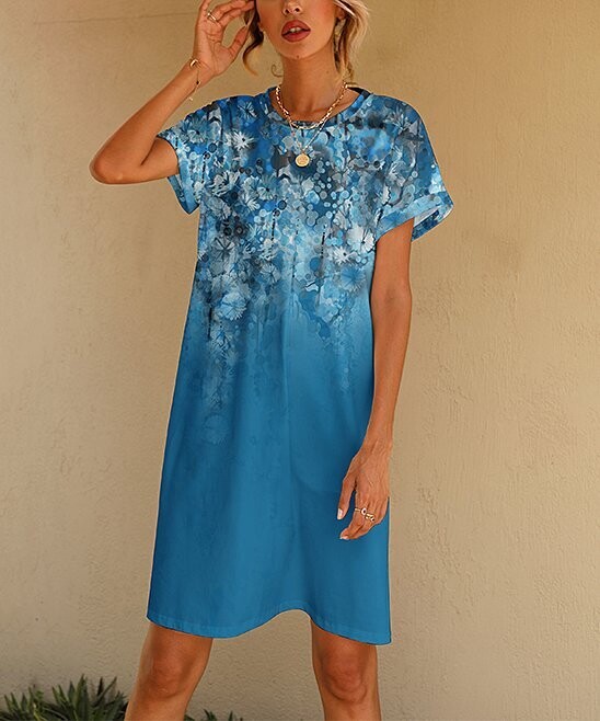 Floral T-Shirt Dress - Women & Plus Floral T-Shirt Dress - Women & Plus