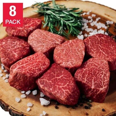 Japanese Wagyu Filet Mignons Steaks, A5 Grade, 8-count, 6 oz, 3 lbs