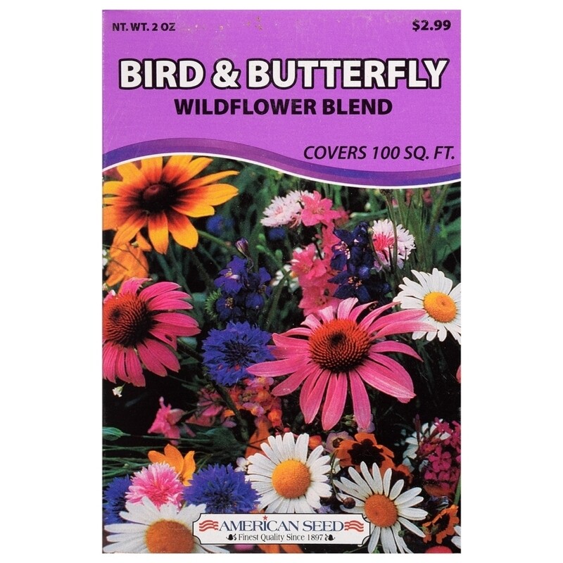 American Seed Bird & Butterfly Wildflower Mix, 2 oz. Box