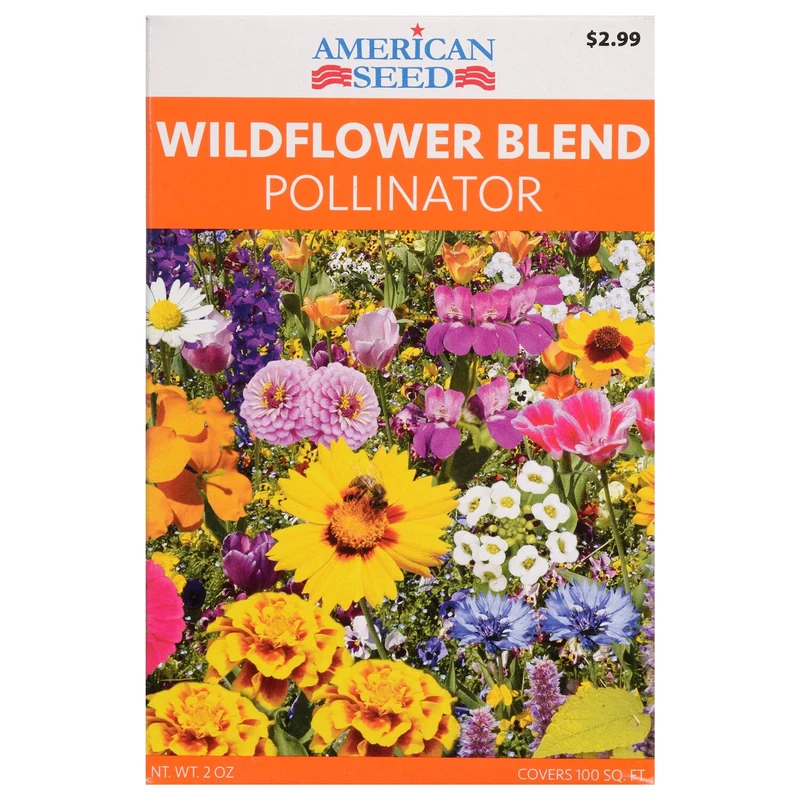 American Seed Wildflower Blend Pollinator, 2 oz. Box