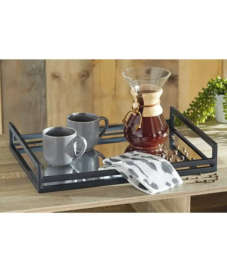 Tray-Black Mirrored Der-ex Tray-Black Mirrored Der-ex