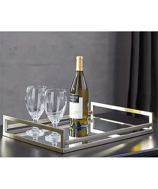 Tray-Silver-tone Der ex Mirrored