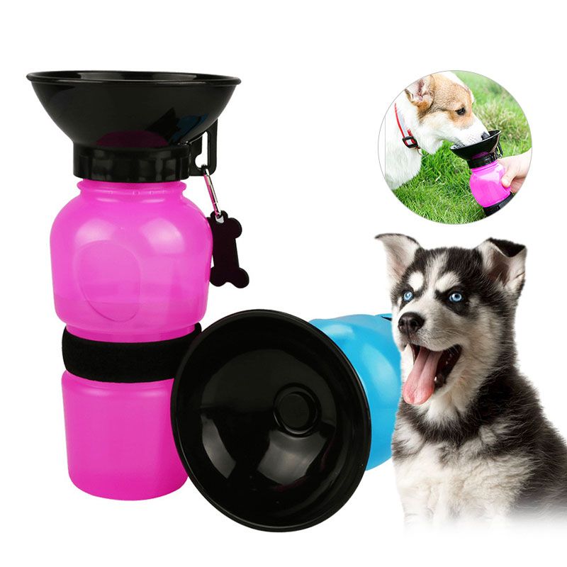 500ml Dog Pet Drinking Bottle Portable Dog Water Dispenser Squeeze Bottle