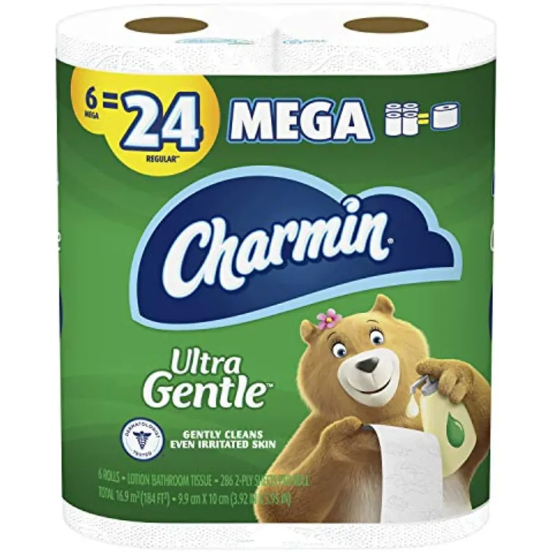 Charmin Ultra Soft Toilet Paper, 6 Mega Rolls = 24 Regular Rolls