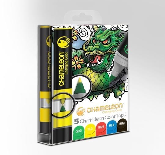 Chameleon Color Tops Primary Tones 5 Pen Set