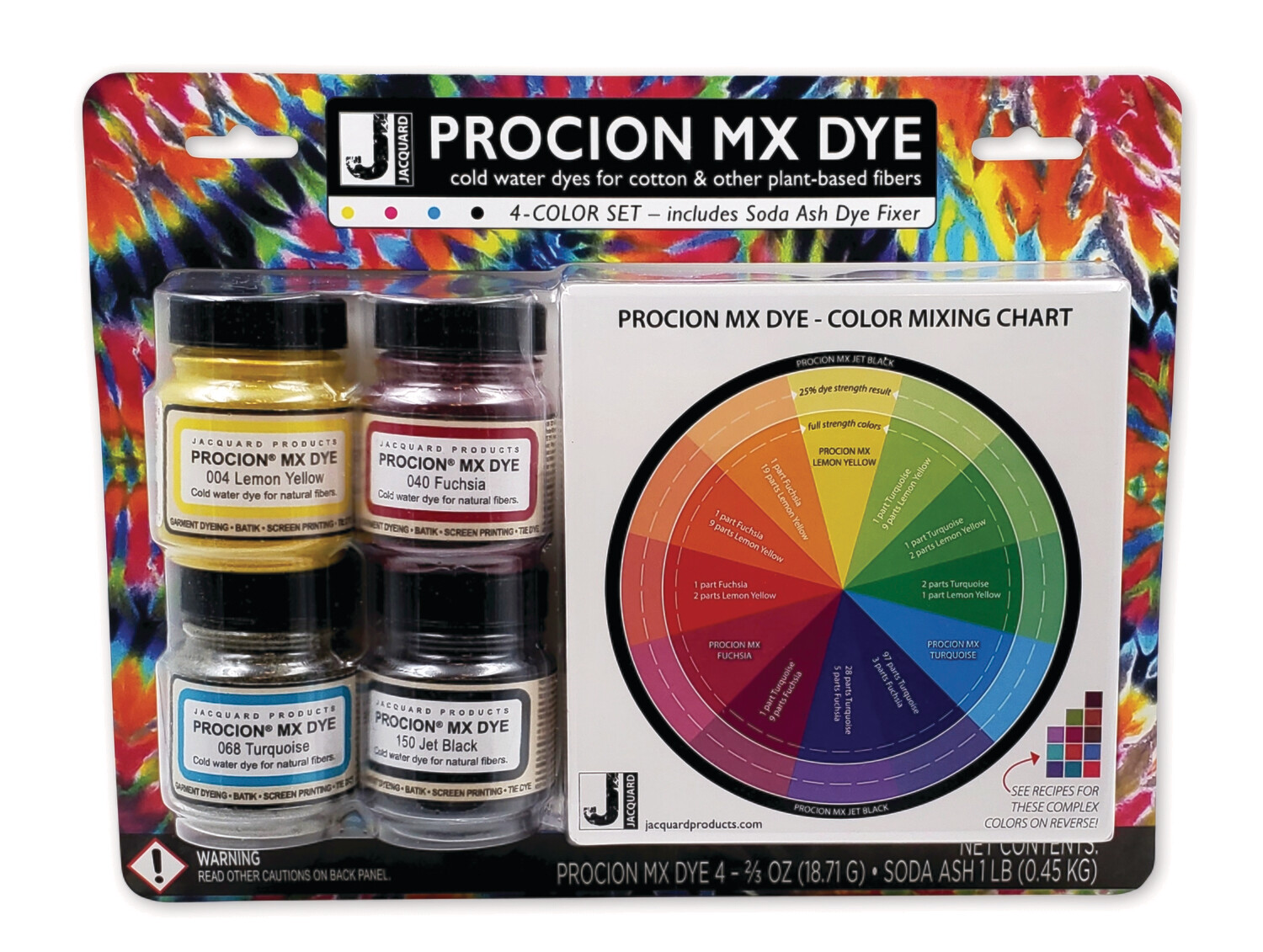 Jacquard Procion MX Dye 4 Color Set with Soda Ash